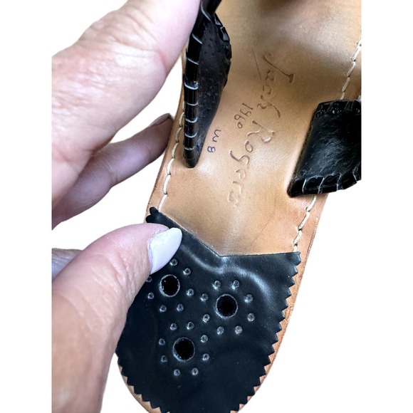 JACK ROGERS BLACK SANDAL SZ 8M - Picture 6 of 6